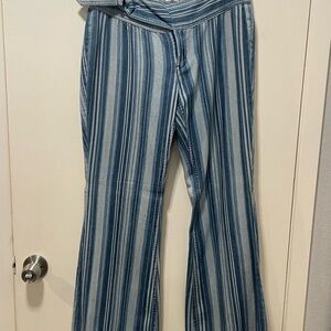 We The Free Blue and White Striped Top